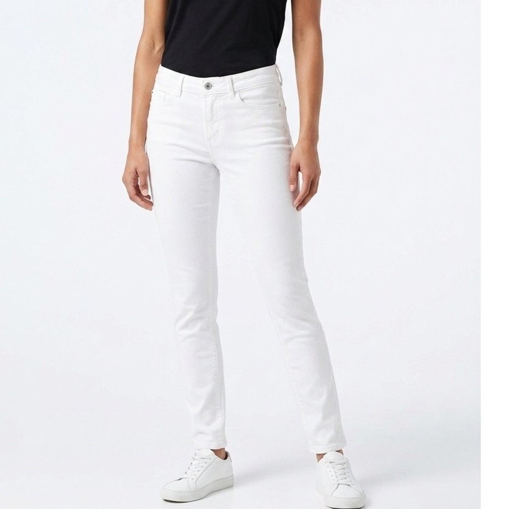 J.Jill Slim Ankle Jeans White Authentic Fit WPT272101 - Size 8